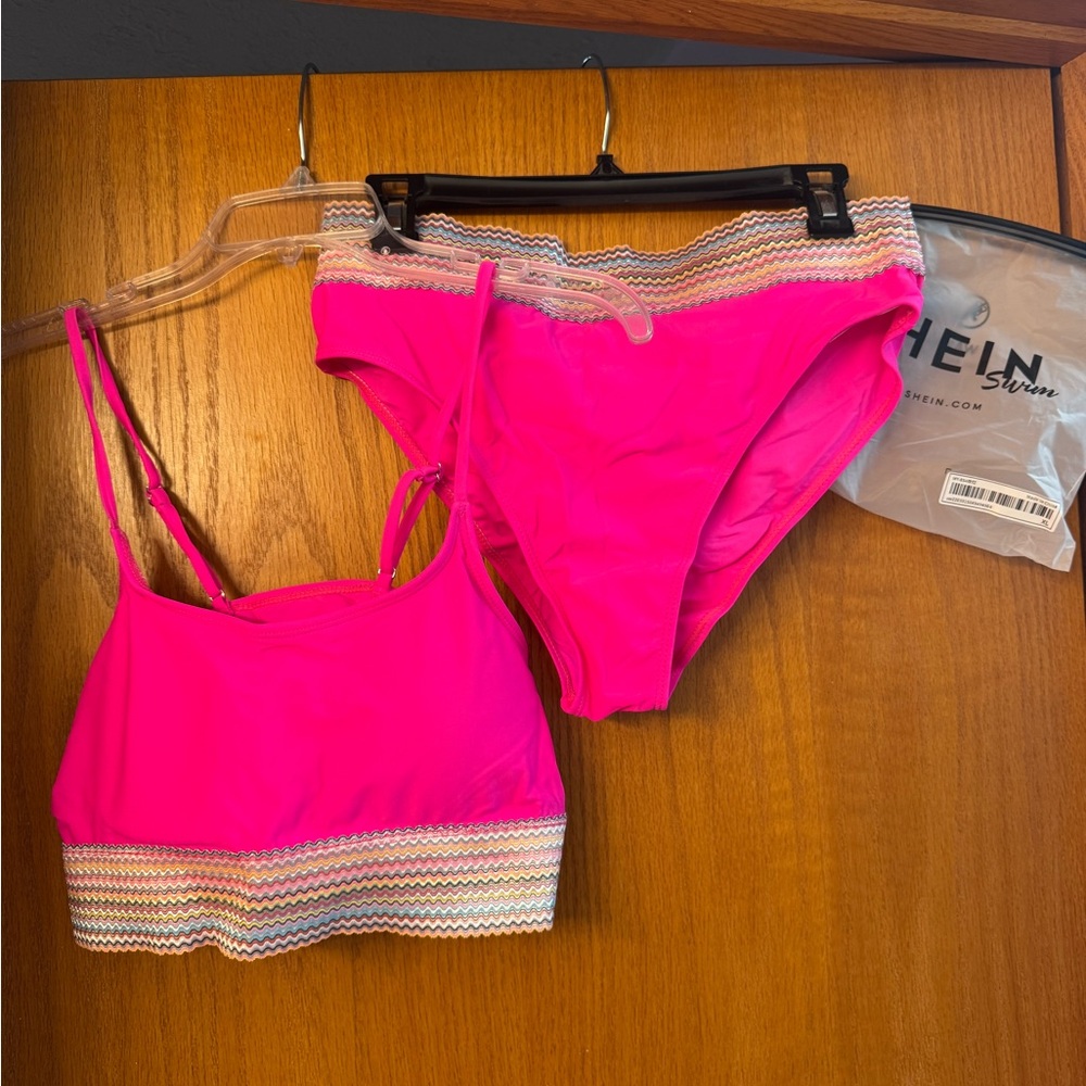 SHEIN Bright Pink Bikini Set